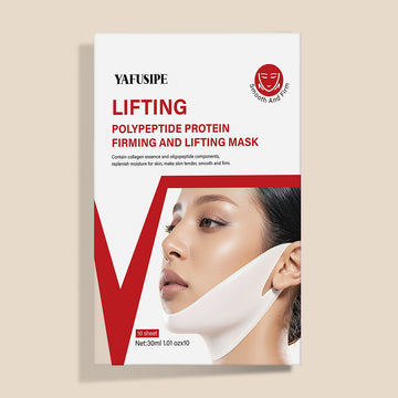 YAFUSIPE V Line Face Lifting Mask  Polypeptide & Collagen Slimming Mask for Jawline Lifting and Chin Tightening (10 Pack)