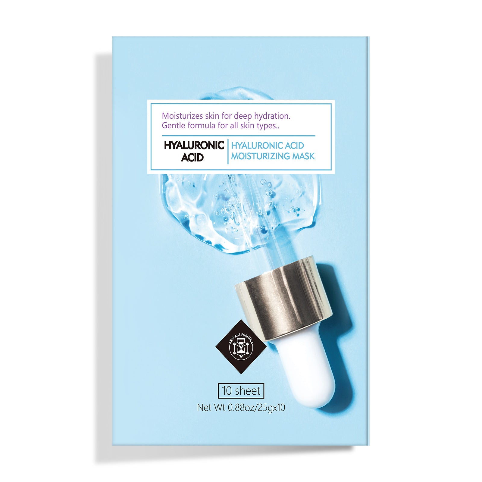 Face Mask Skin Care Hydrating Anti Aging Facial Mask Hyaluronic Acid Sheet Pack Deep Moisturizing Hydration Facemask Sheets for Women SkinCare Beauty Smoothing Rejuvenating Growing Gifts10 Sheets