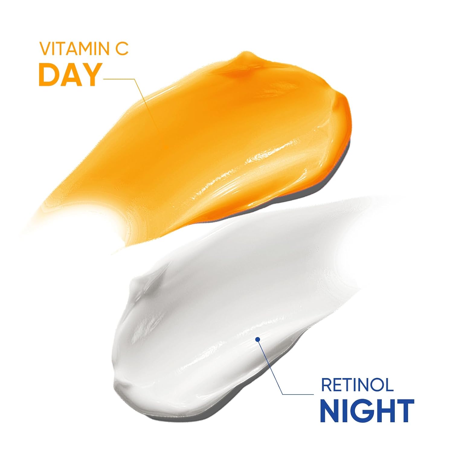 YAFUSIPE 20% Vitamin C Cream and 1% Retinol Cream for Face, 1.76OZ Day & 1.76OZ Night Facial Moisturizer Daily Face Moisturizer for Women Men