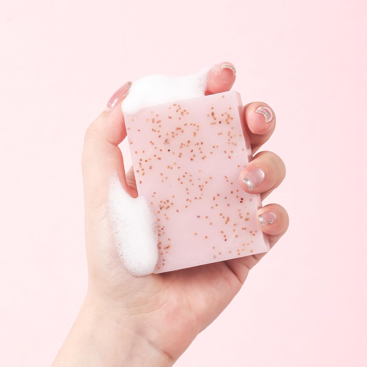 Salicylic Acid Scrub Soap, Face Bath Soap Bar with Glycolic Acid Tea Tree, Exfoliating Face Body Wash for Women & Men Anti-blemish Acne Strawberry Legs Ingrown Hair Keratosis Pilaris 200g/7OZ