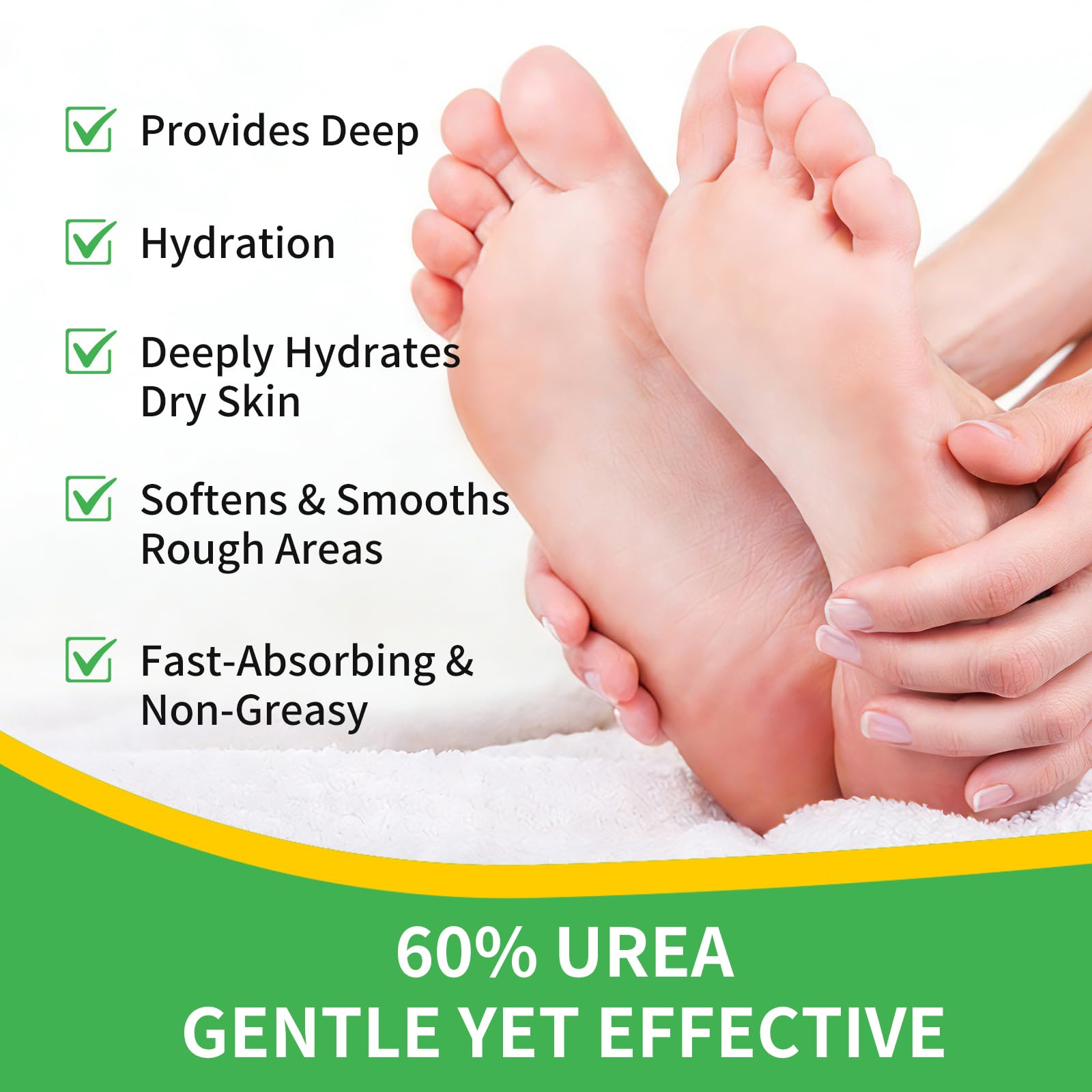 60% Urea Cream Stick plus 2% Salicylic Acid,Foot Callus Remover - Urea Cream 60% for Feet Cracked Skin, Dry Cracked Feet & Hands Moisturizer, Foot Care Balm 1.4oz