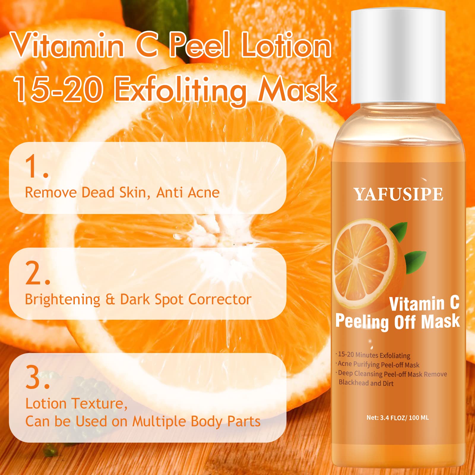 Peel Off Face Mask Blackhead Whiteheads Remover Masks Activated Charcoal Black Mask Purifying Peeling Facial Mask for Nose Pores Removal Cleansing Acne with Brush and Pimple Extractor Tools