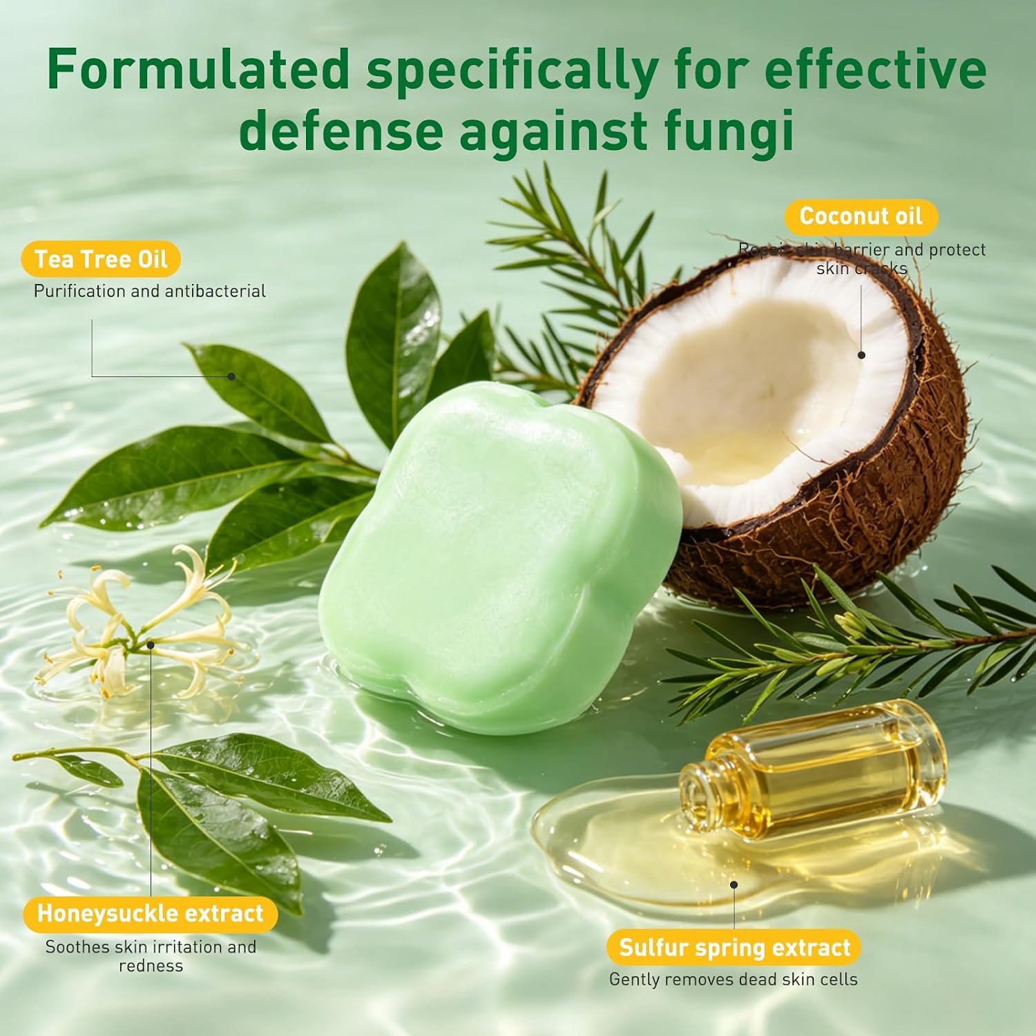 Tea Tree Oil Soap Bar for Face, Back & Body Acne Prone Skin with Aloe Vera & Rosemary, 2 Bars 7oz Natural Hand Soap Bars & Body Bath Wash