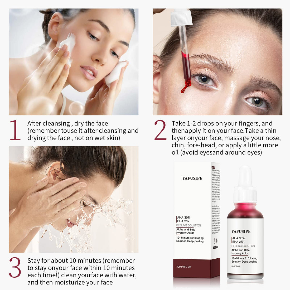 YAFUSIPE AHA 30% + BHA 2% Peeling Solution