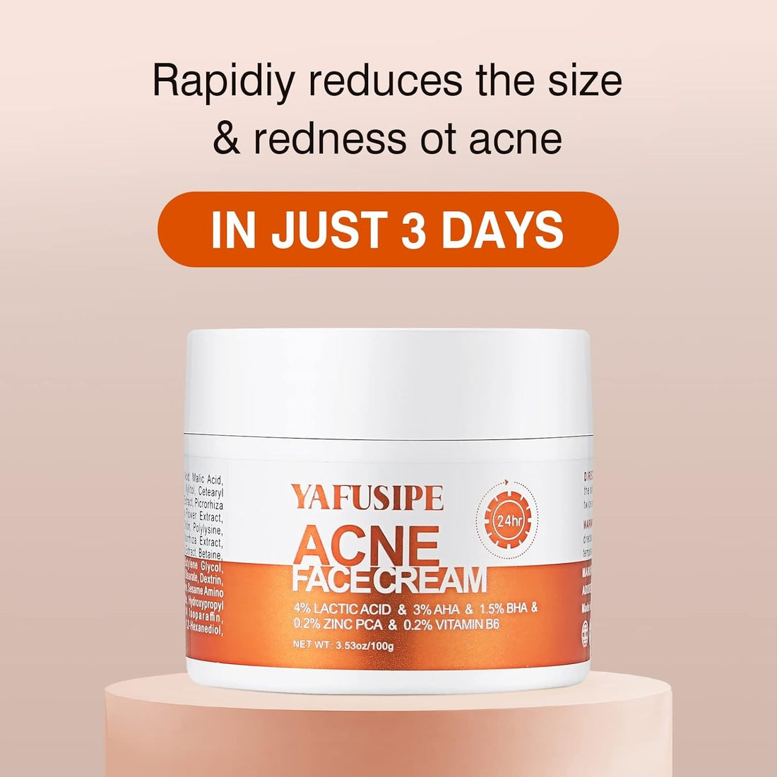YAFUSIPE Rapid Clearing Acne Cream - Gentle Blemish Spot Care for Face , Sensitive Skin Friendly (30g/1oz)