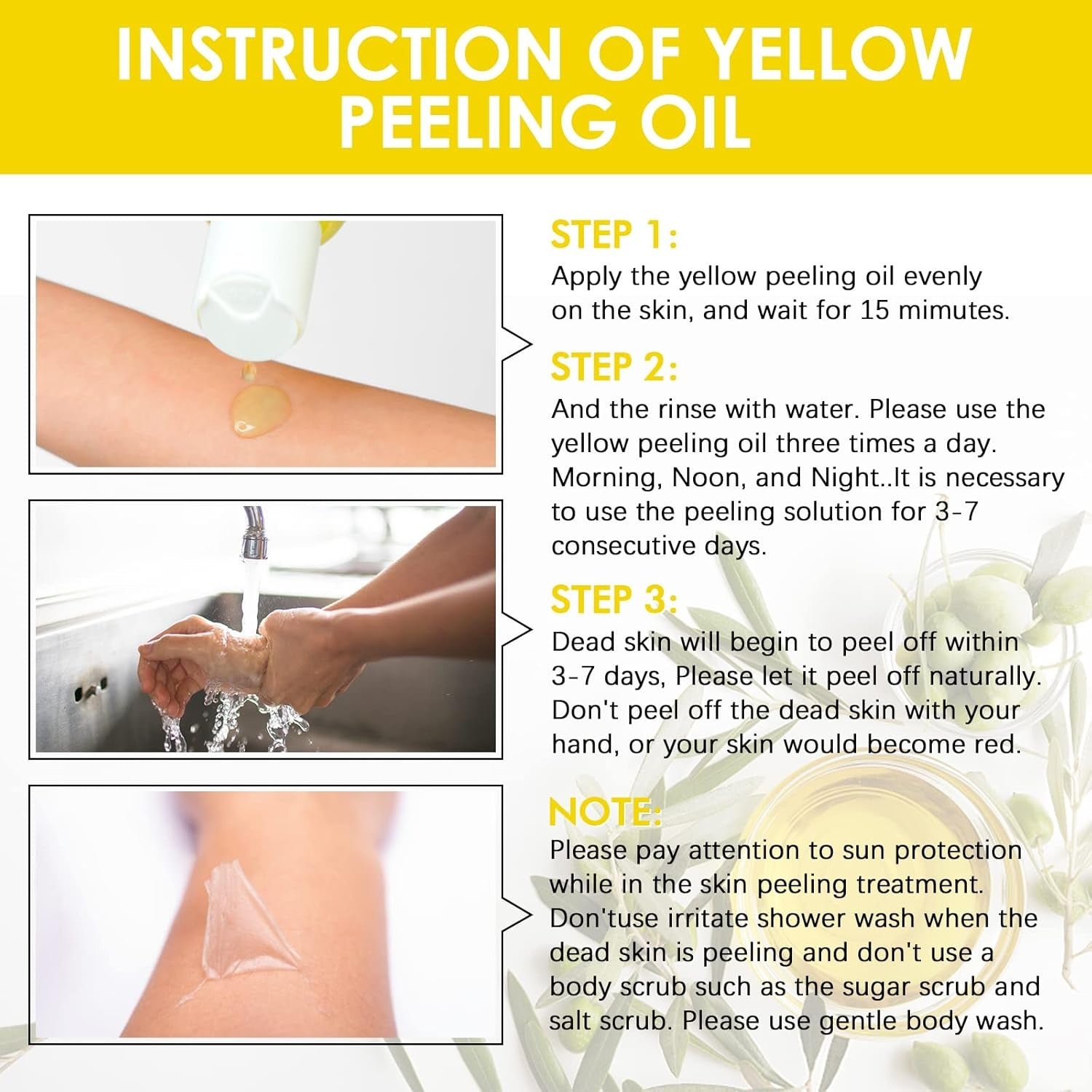 YAFUSIPE Yellow Peeling Oil For Body Exfoliator